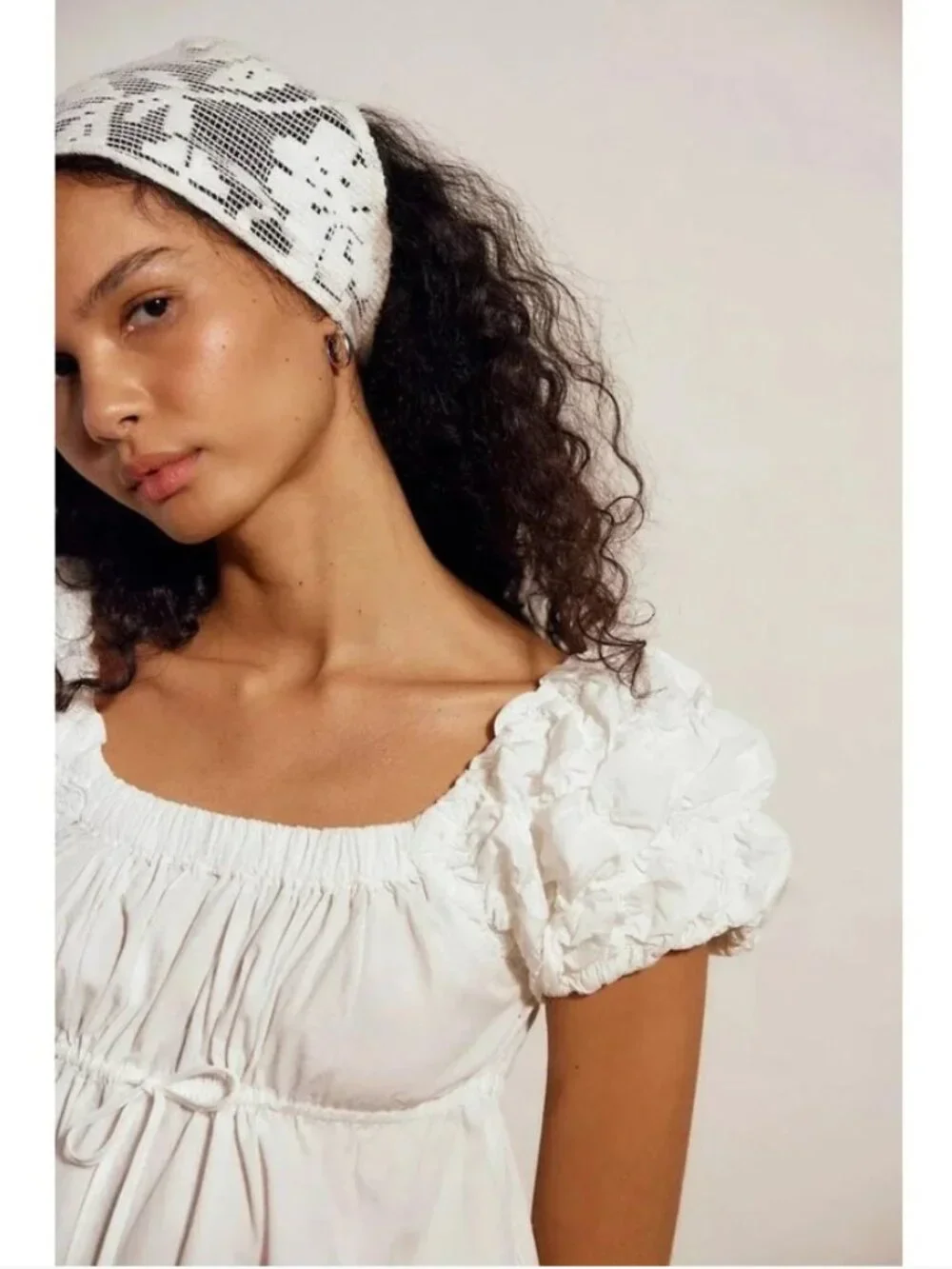 Free People Women's Flaunt It Mini Dress In Clean Ivory - Size Medium NWT